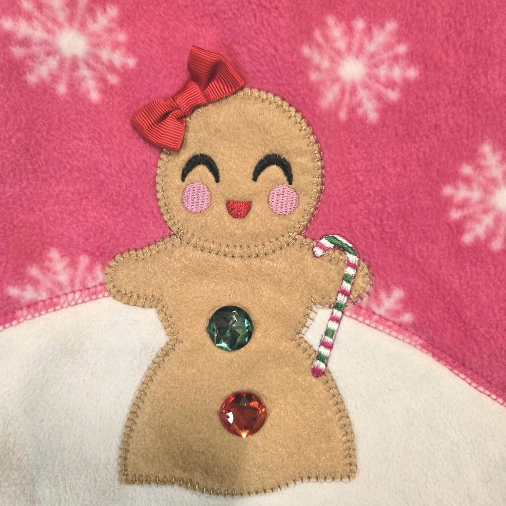 Bonnie Jean Baby Girls Snowflake Christmas Tree Fleece Jumper Dress Size 6x - Picture 2 of 10